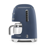 Retro-Style Drip Coffee Machine (10 Cups) - Navy Blue