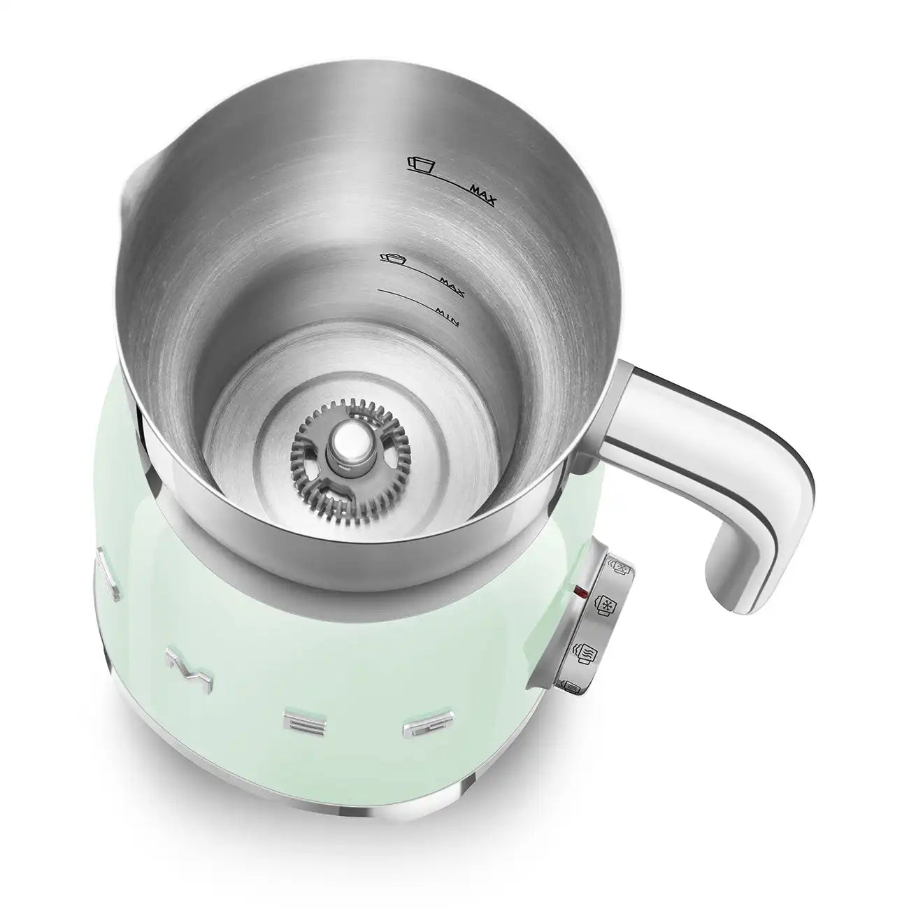 Retro-Style Milk Frother (20 oz) - Pastel Green