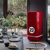 Porsche x SMEG Retro-Style Refrigerator (9.5 cu ft, Right Hinge) - Salzburg Limited Edition, Red
