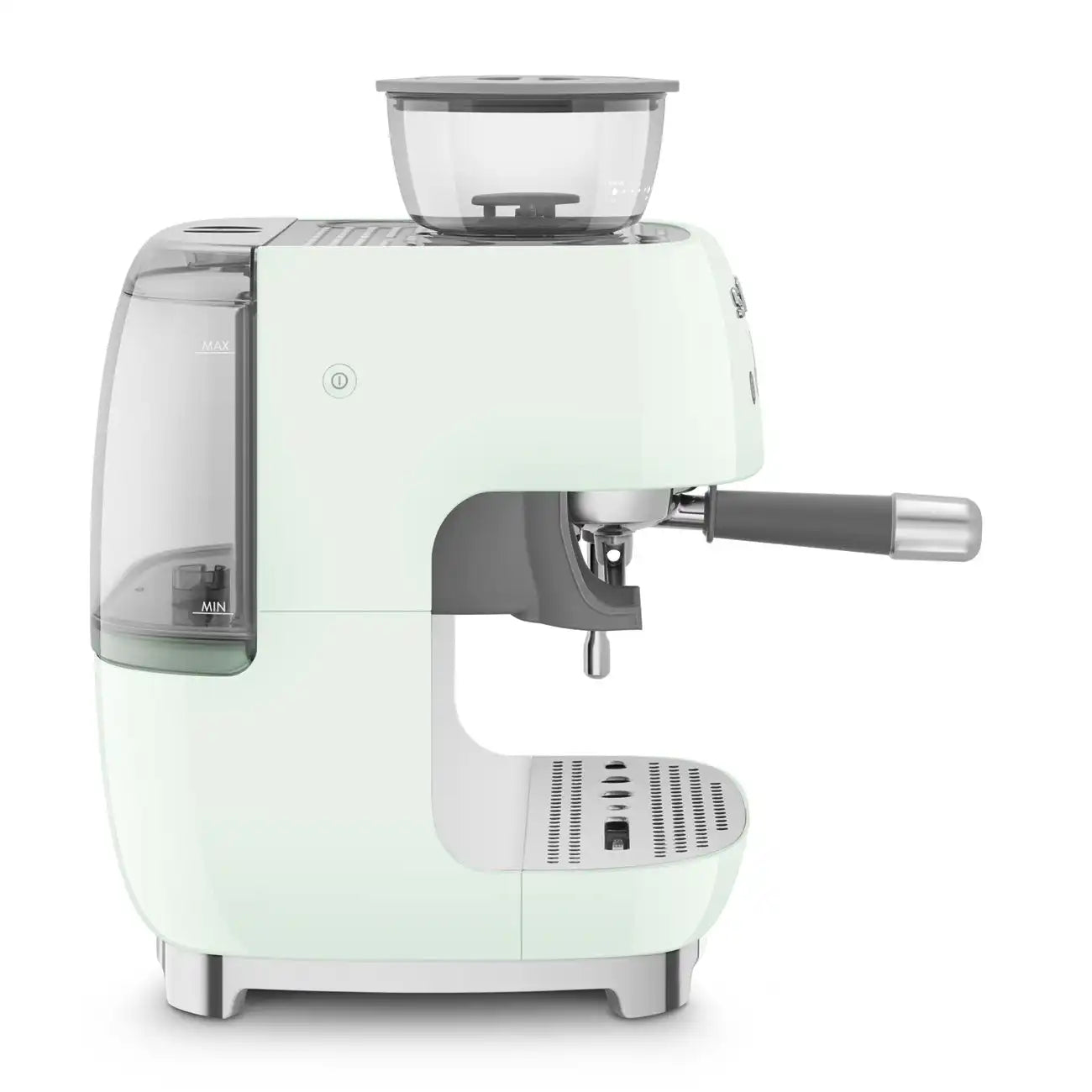 Manual Espresso Coffee Machine with Grinder – Retro-Style Pastel Green