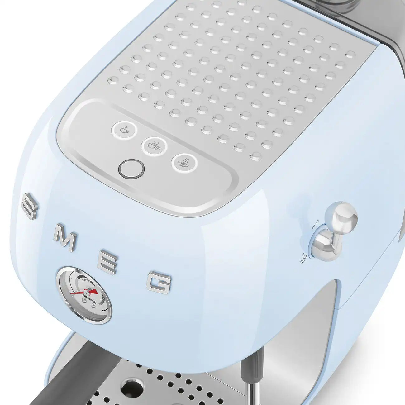 Manual Espresso & Cold Brew Coffee Machine – Retro-Style Pastel Blue