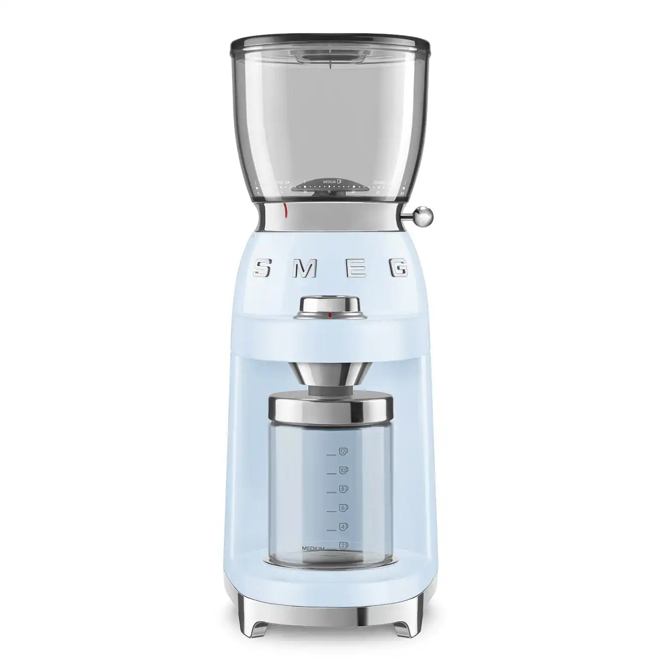 Conical Burr Coffee Grinder - Retro-Style Pastel Blue