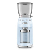 Conical Burr Coffee Grinder - Retro-Style Pastel Blue