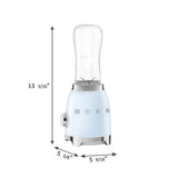 Personal Blender with 2 Travel Bottles - Retro-Style Pastel Blue