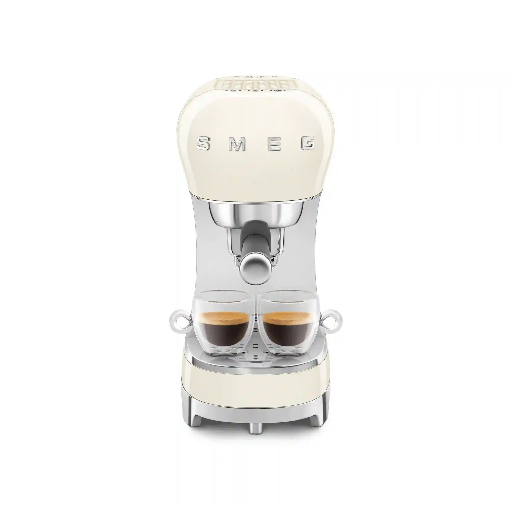 SMEG Retro-Style Manual Espresso Machine - Cream