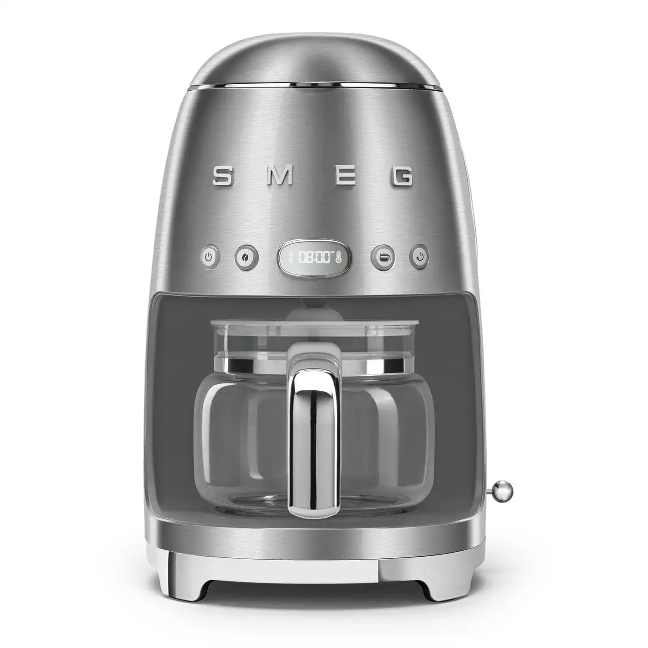 Retro-Style Drip Coffee Machine (10 Cups) - Stainless Steel