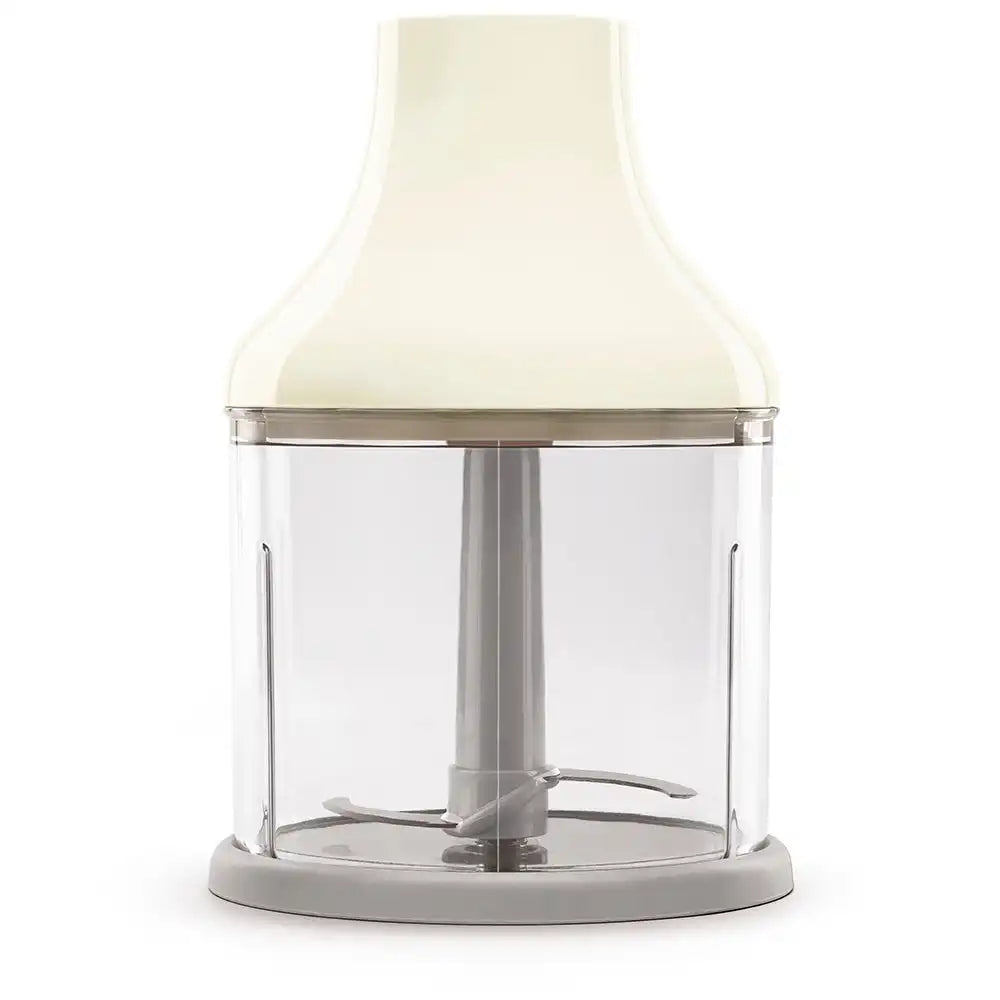 Retro-Style Hand Blender with Accessory Set - Cream