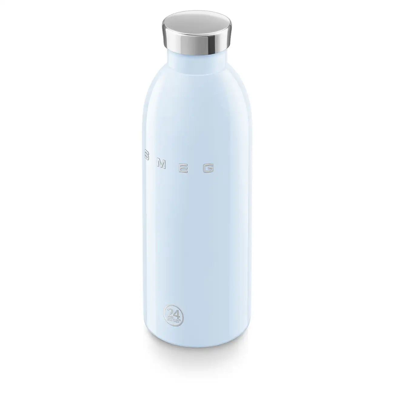 SMEG x 24Bottles® Insulated Stainless Steel Bottle (17 oz) - Pastel Blue
