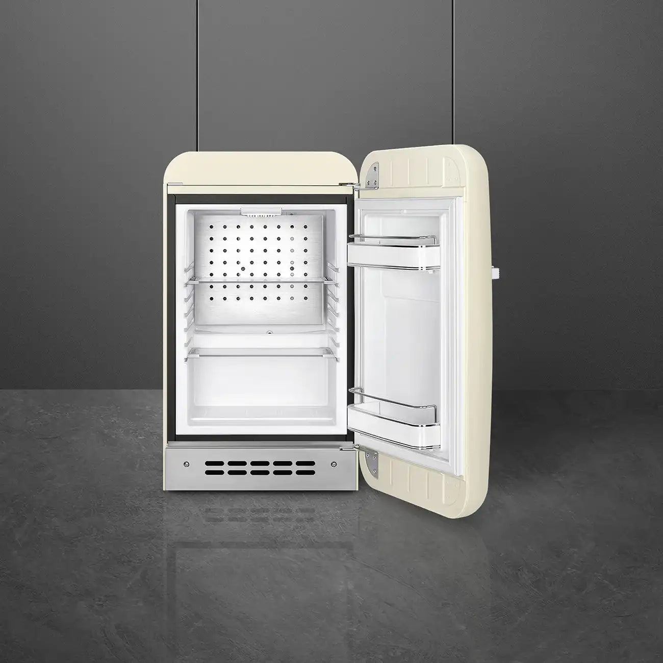 Retro-Style Refrigerator (1.2 cu ft, Right Hinge) - Cream