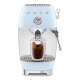 Manual Espresso & Cold Brew Coffee Machine – Retro-Style Pastel Blue