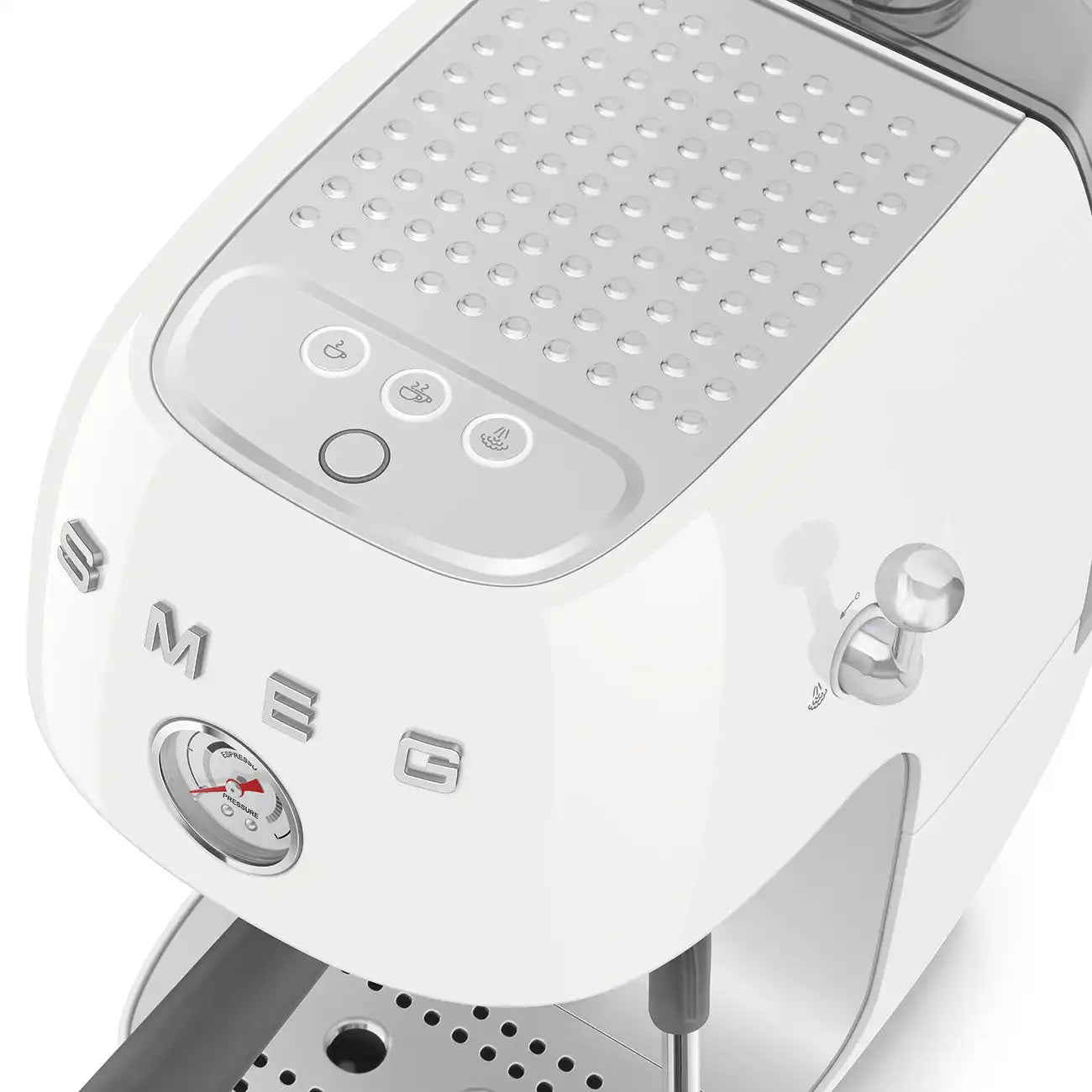 Manual Espresso & Cold Brew Coffee Machine – Retro-Style White