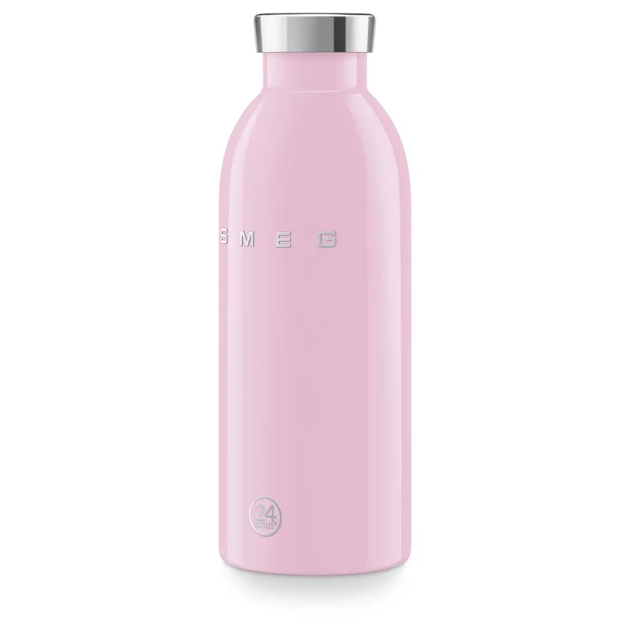 SMEG x 24Bottles® Insulated Stainless Steel Bottle (17 oz) - Pink
