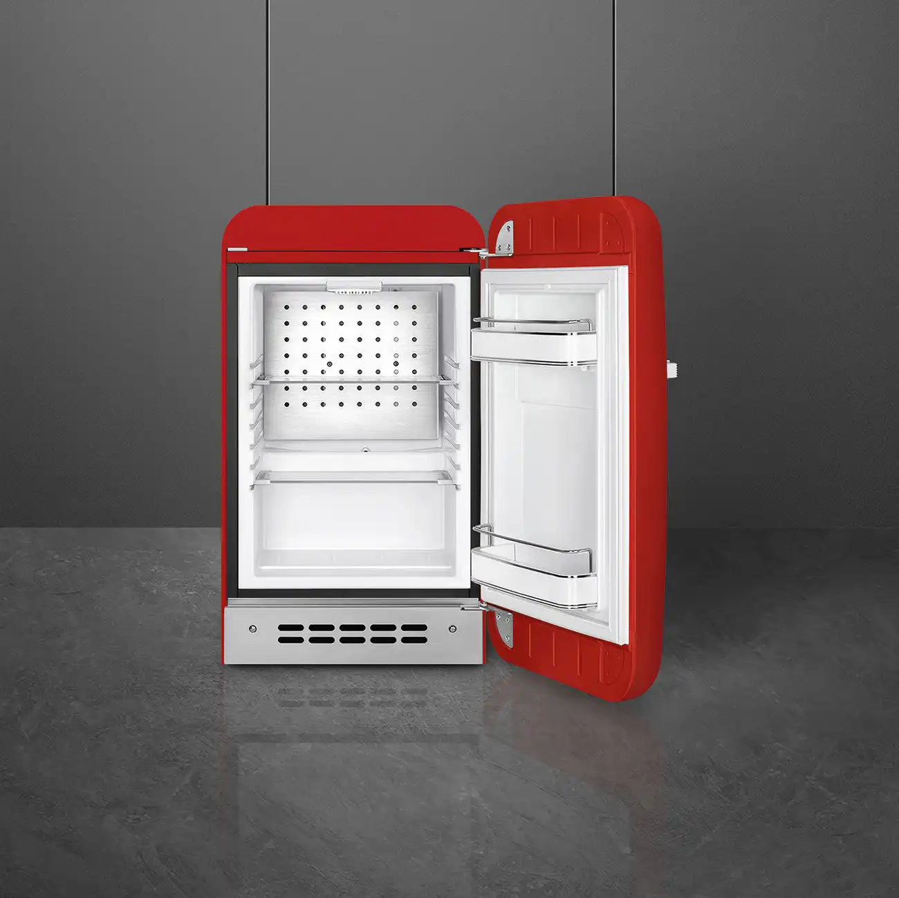 Retro-Style Refrigerator (1.2 cu ft, Right Hinge) - Red