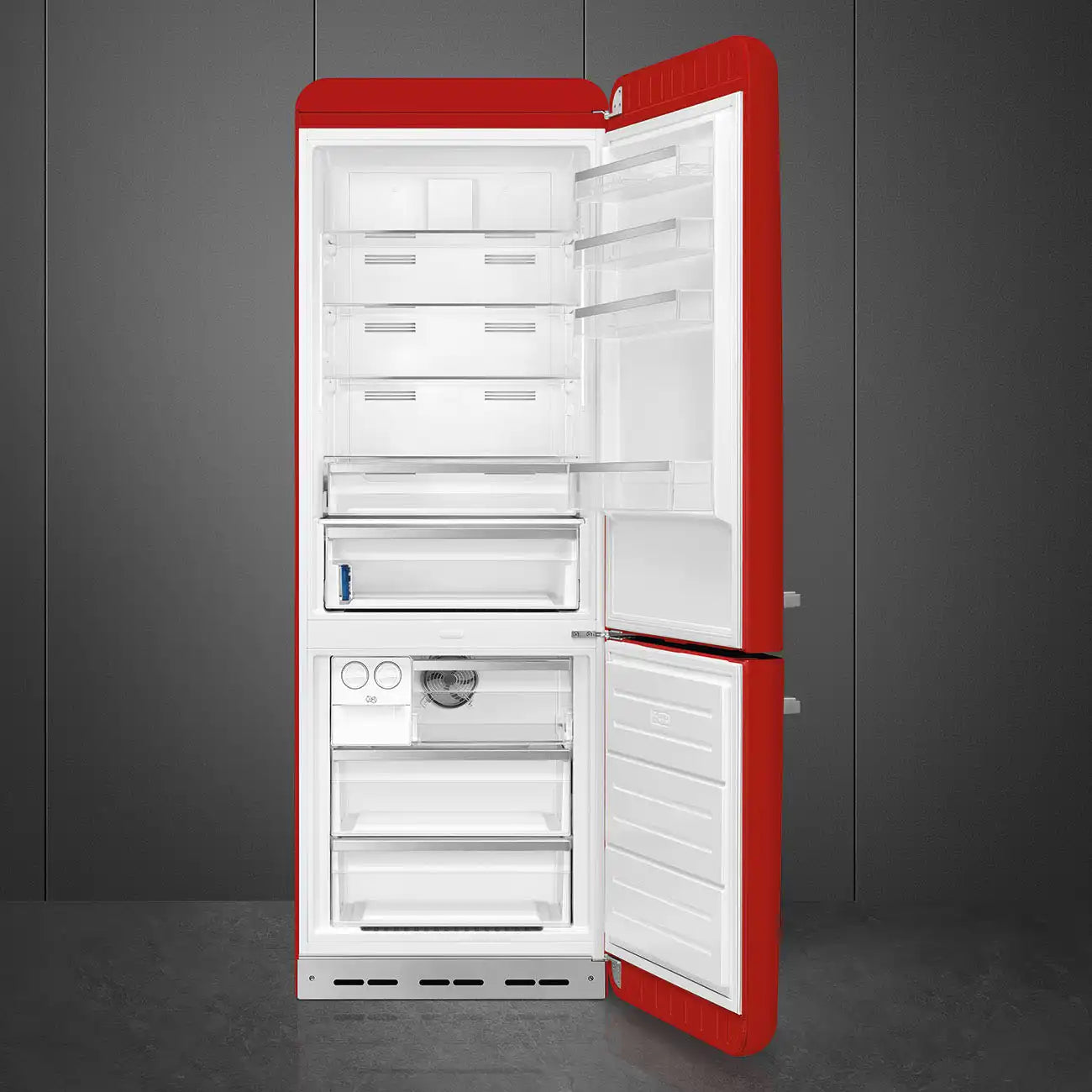 Retro-Style Refrigerator (18 cu ft, Right Hinge) - Red