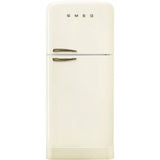 Retro-Style Refrigerator (19.3 cu ft, Right Hinge) - Cream (Bronze Handle)