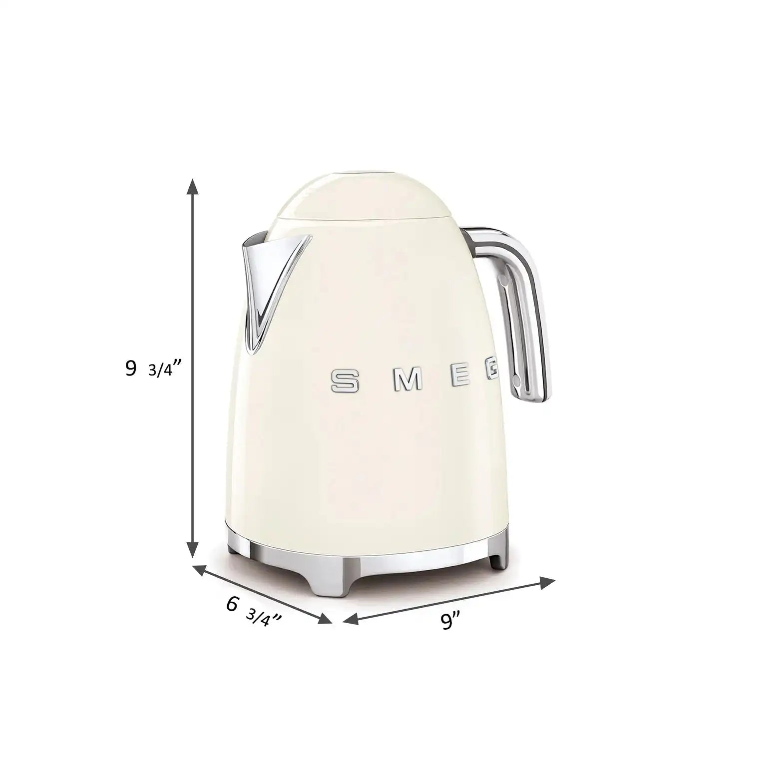 Retro-Style Electric Kettle (7 Cups) - Cream