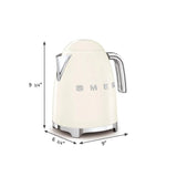 Retro-Style Electric Kettle (7 Cups) - Cream
