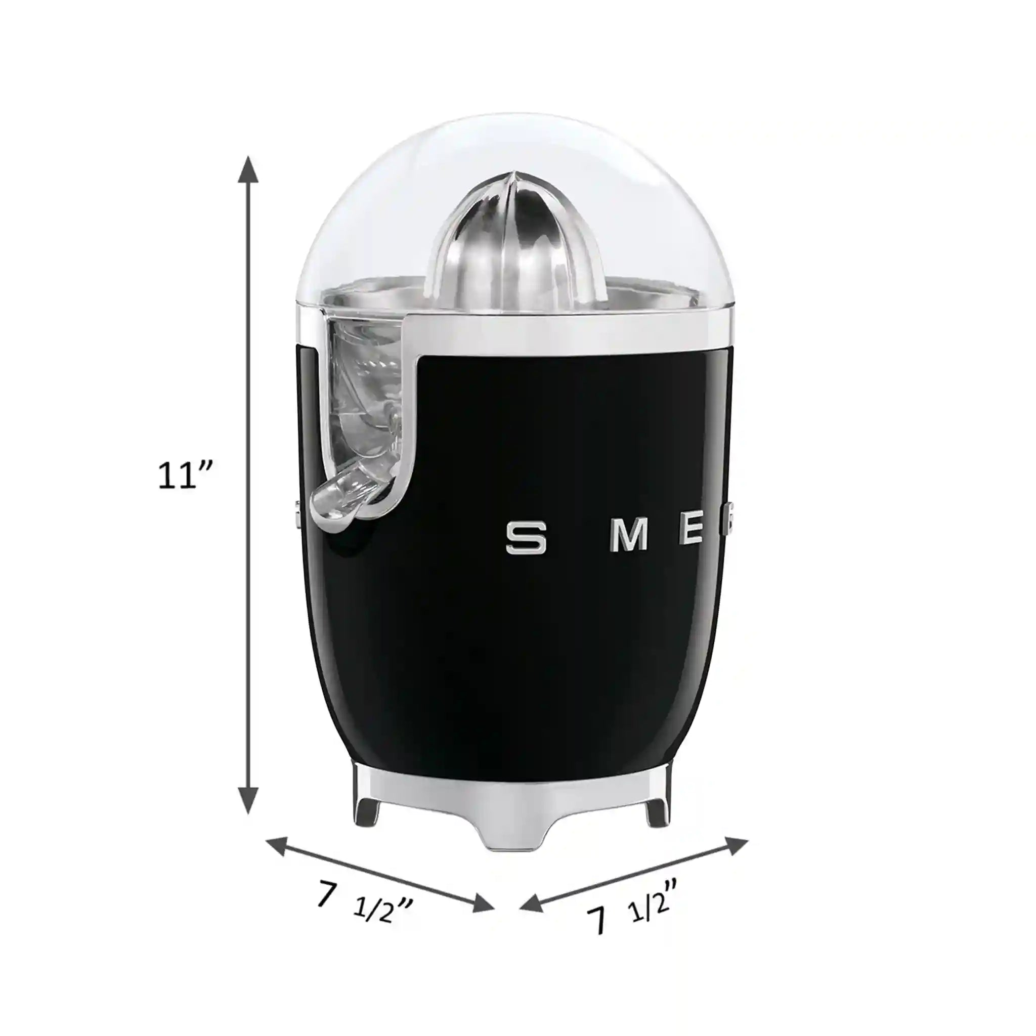 Retro-Style Citrus Juicer - Black