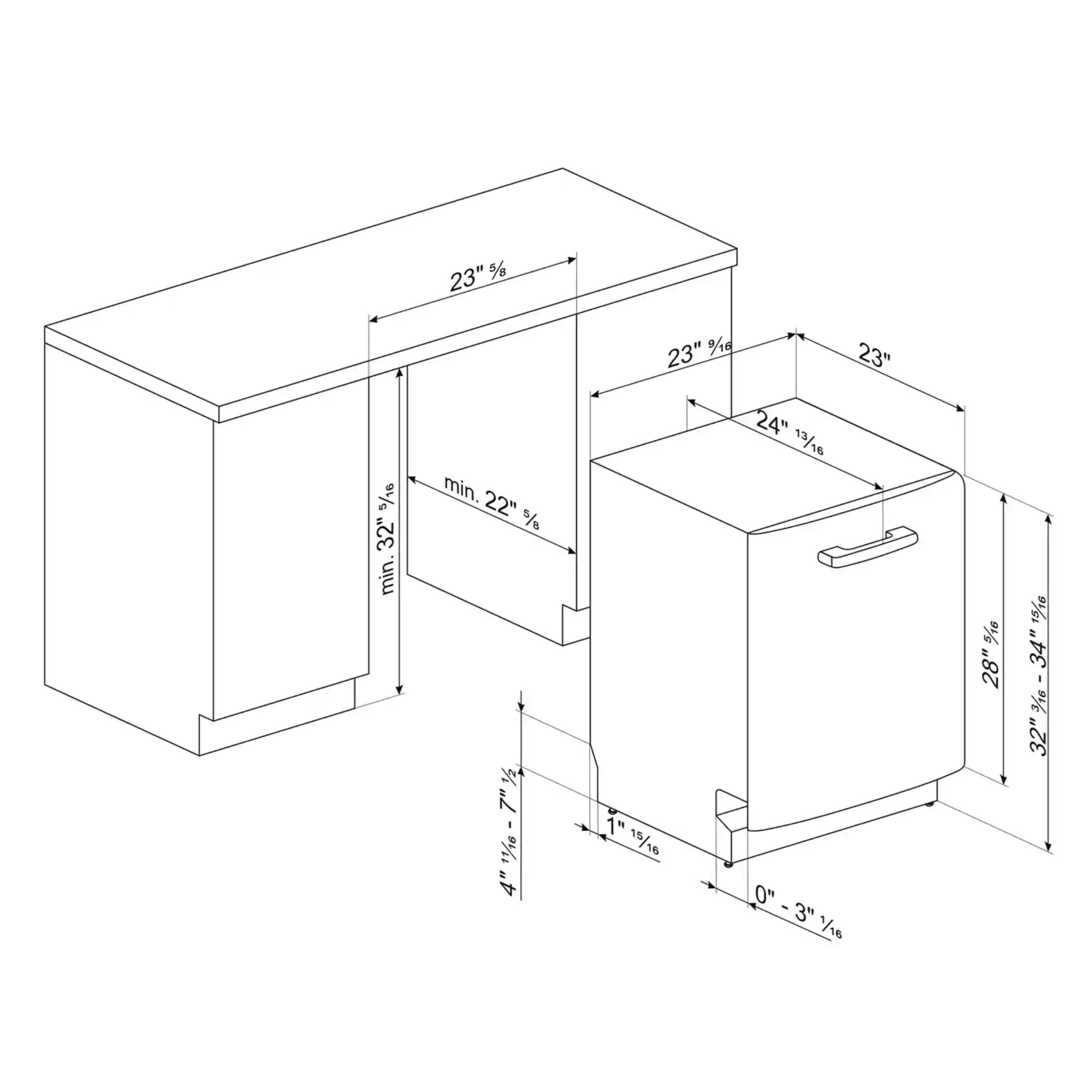 Retro-Style Built-In 24" FlexiDuo Dishwasher (ADA Compliant) - Red