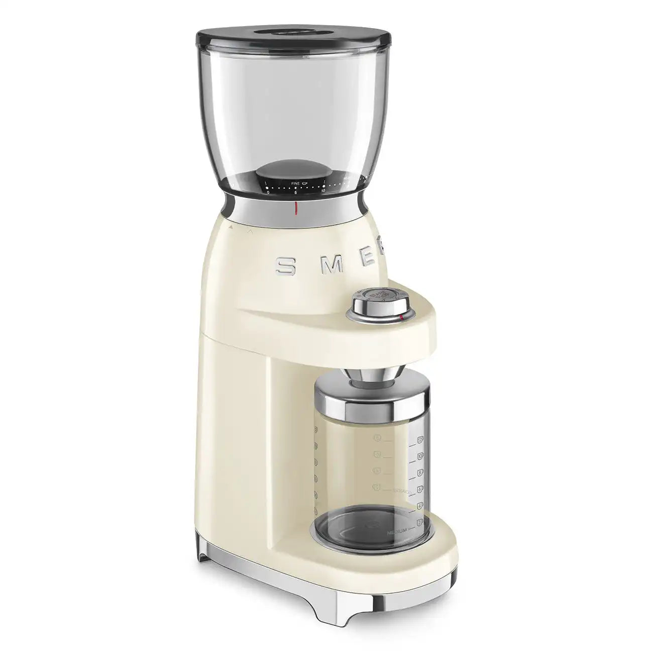 Conical Burr Coffee Grinder - Retro-Style Cream