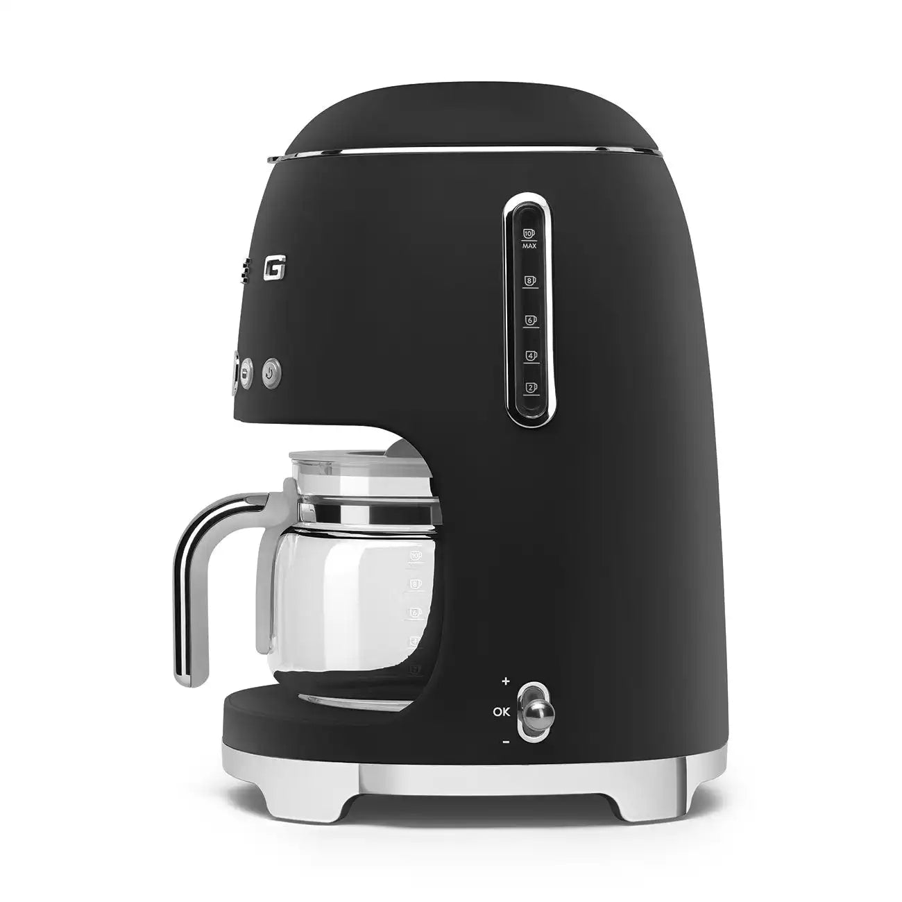 Retro-Style Drip Coffee Machine (10 Cups) – Black Matte