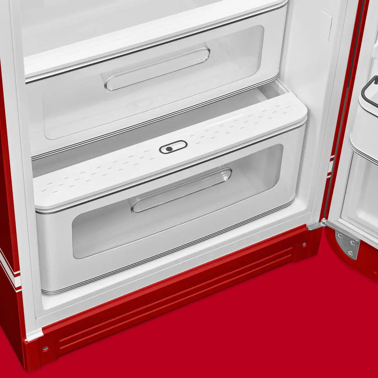 Porsche x SMEG Retro-Style Refrigerator (9.5 cu ft, Right Hinge) - Salzburg Limited Edition, Red