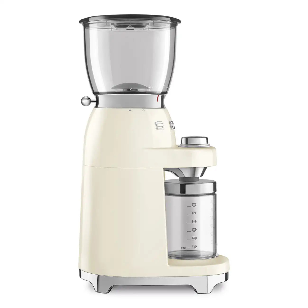 Conical Burr Coffee Grinder - Retro-Style Cream