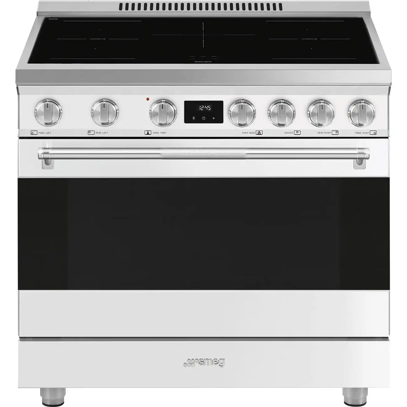 36-Inch Professional Induction Range - Matte White