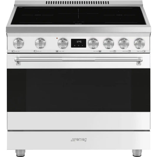 36-Inch Professional Induction Range - Matte White