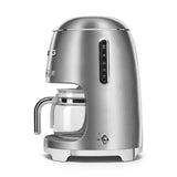 Retro-Style Drip Coffee Machine (10 Cups) - Stainless Steel