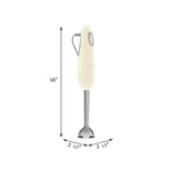 Retro-Style Hand Blender with Accessory Set - Cream