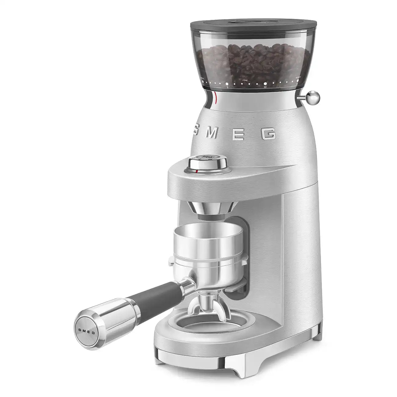 Retro-Style Coffee Grinder - Brushed Aluminum