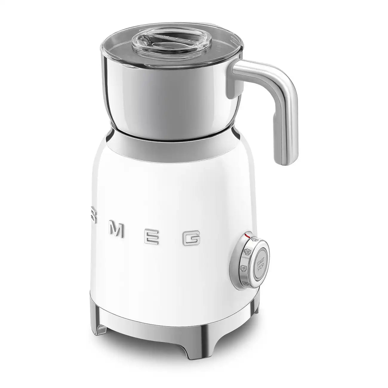 Retro-Style Milk Frother (20 oz) - White