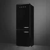 Retro-Style Refrigerator (18 cu ft, Left Hinge) - Black