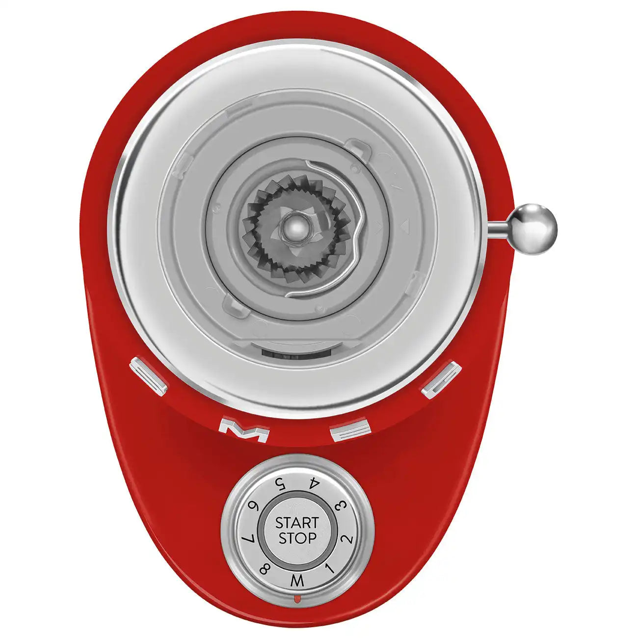 Multipurpose Conical Burr Coffee Grinder – Retro-Style Red