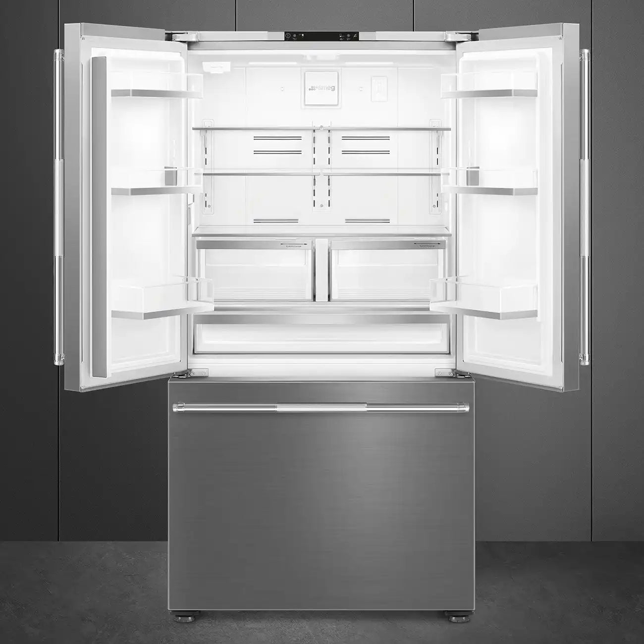 French Door Refrigerator (20.5 cu ft, 36", Freestanding) - Stainless Steel