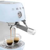 Manual Espresso & Cold Brew Coffee Machine – Retro-Style Pastel Blue