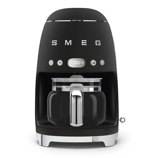 Retro-Style Drip Coffee Machine (10 Cups) – Black Matte