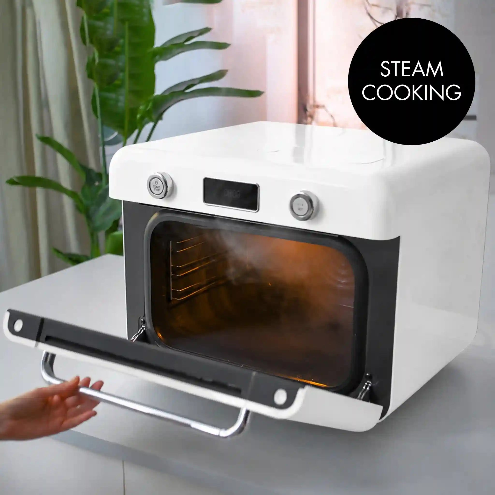 Countertop Combi Oven with Air Fry & Steam - Retro-Style White