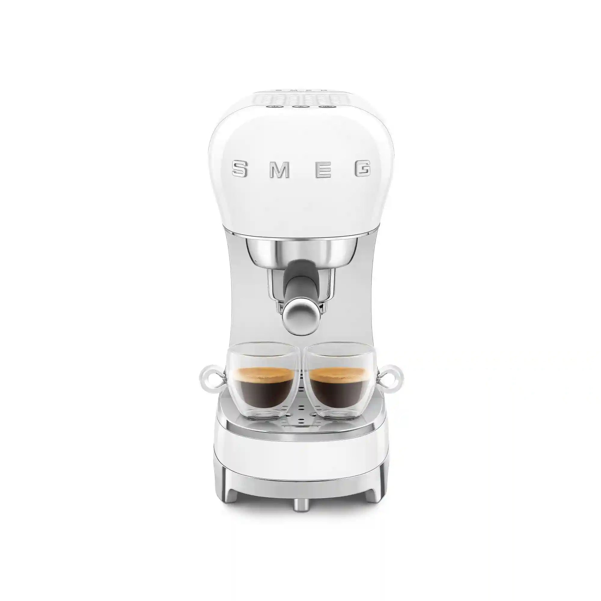 SMEG Retro-Style Manual Espresso Machine - White