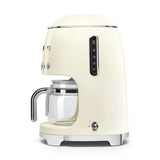 Retro-Style Drip Coffee Machine (10 Cups) - Cream