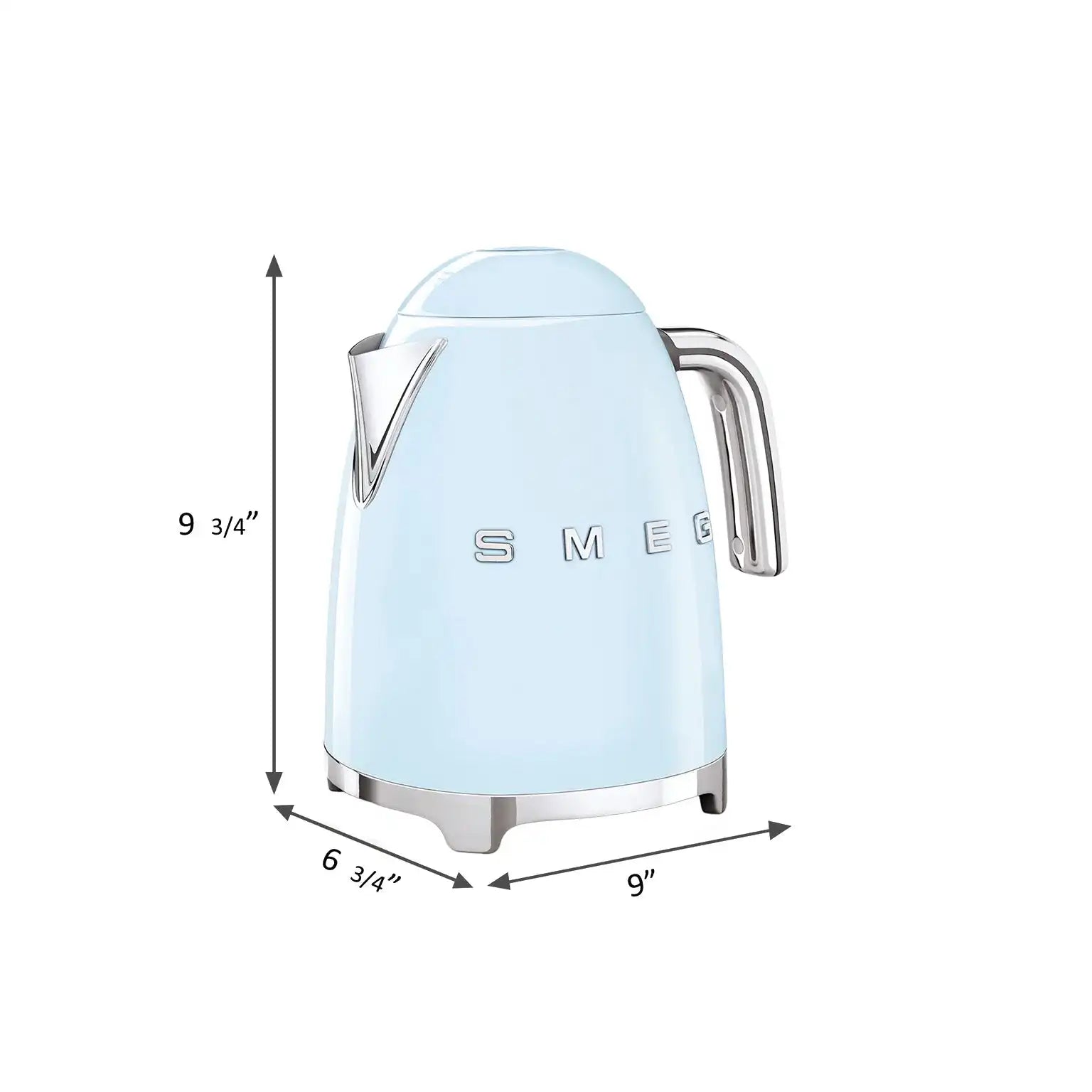 Retro-Style Electric Kettle (7 Cups) - Pastel Blue