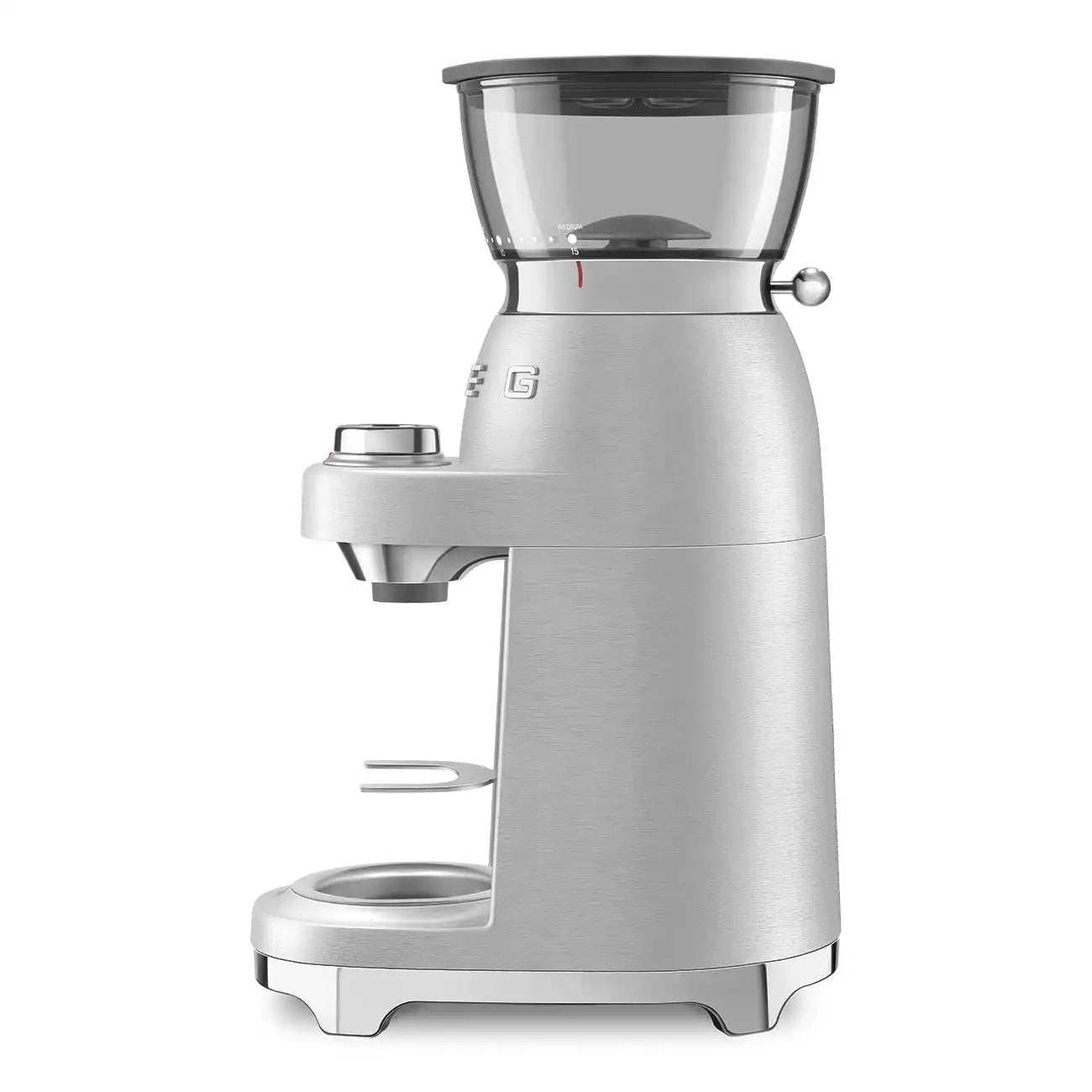 Retro-Style Coffee Grinder - Brushed Aluminum