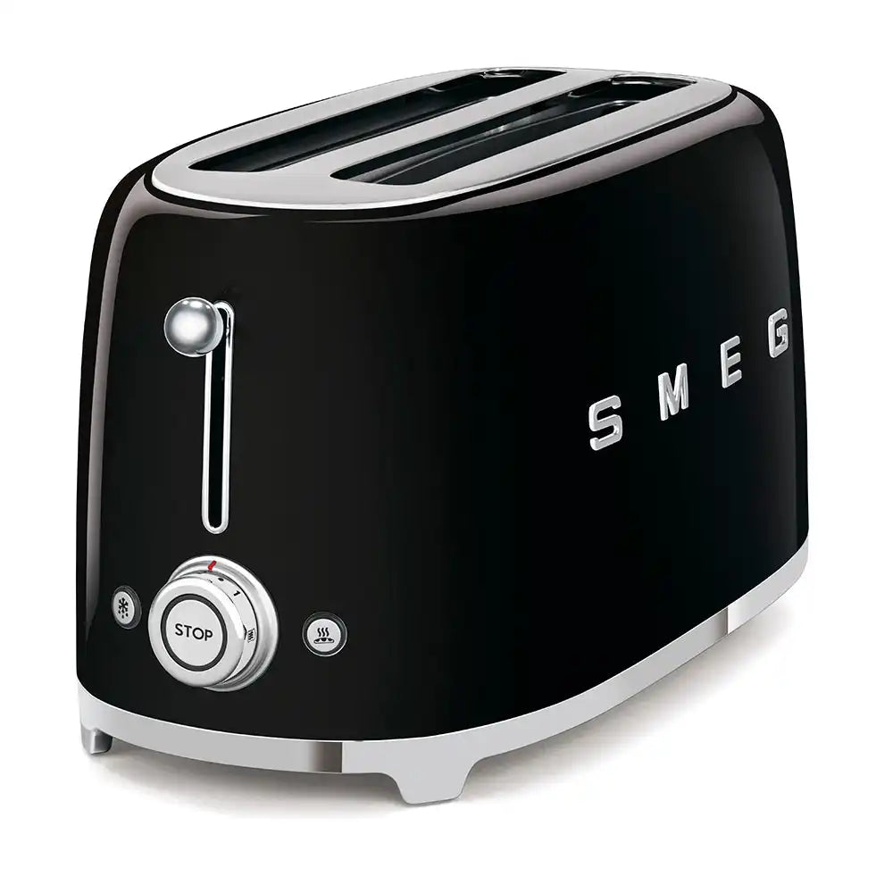 4-Slice Toaster (Long Slots) - Retro-Style Black