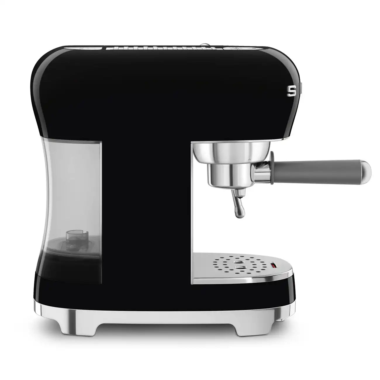 Manual Espresso Coffee Machine - Retro-Style Black